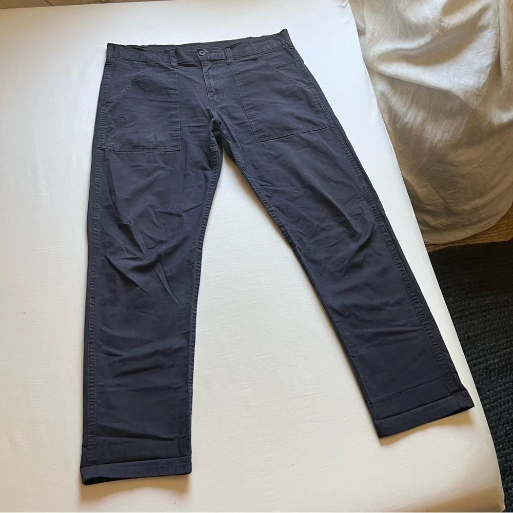 STAN RAY‎ indigo blue straight wide leg chore utility pants